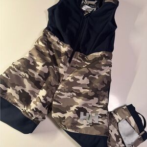 Helly Hansen Camouflage Bib Pants with Navy Accents